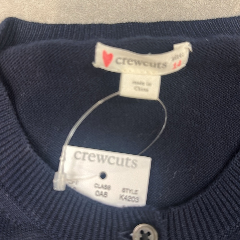Crewcuts Navy Button-Up Cardigan - Picture 2 of 5